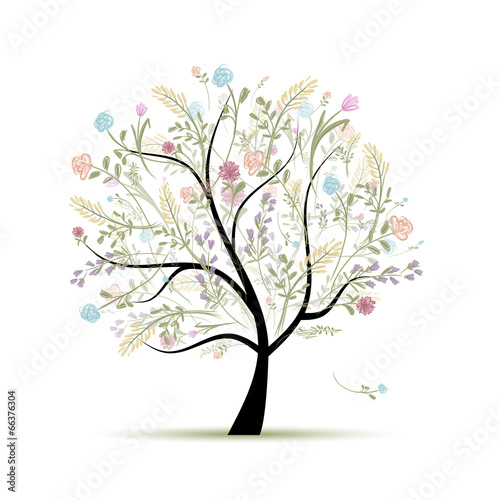 Spring tree floral for your design