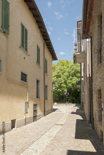 street in village center  Volpedo  Italy