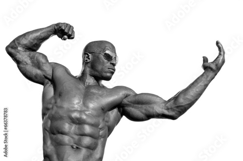 Bodybuilder with perfect abs, shoulders,biceps, triceps,chest