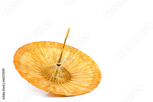 Traditional thai sunshade isolated