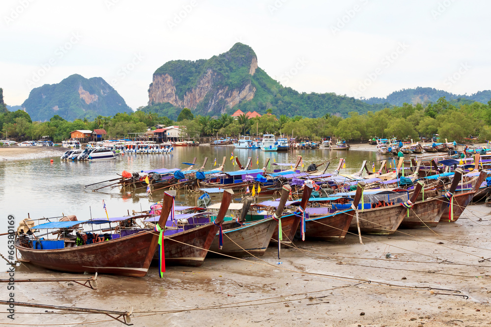 Traditional Thai longtail boats Traditional Thai longtail boats