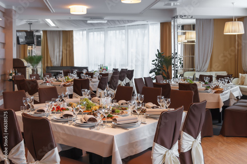 Table set for event party or wedding reception celebration