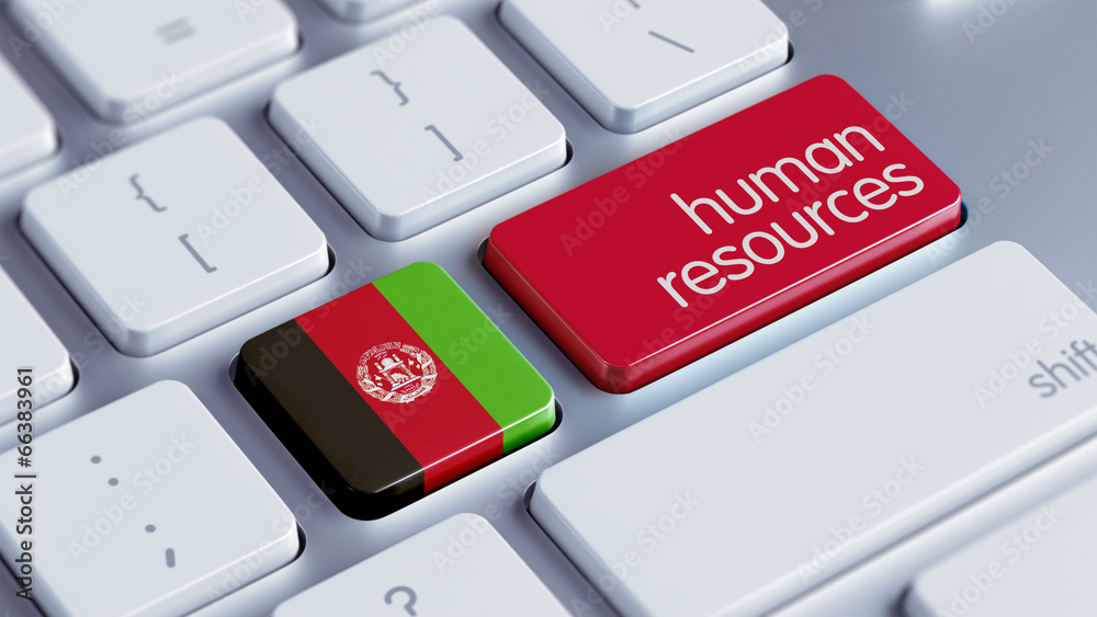 Fototapeta premium Afghanistan. Human Resources Concept