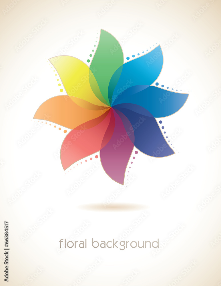 Abstract multicolored flower vector