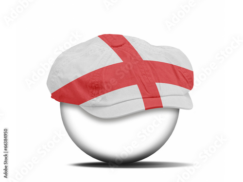 fashion hat on white with the flag of England photo