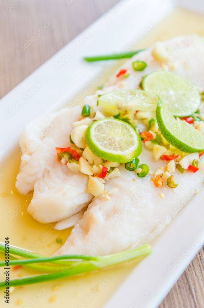 Steamed basa fish Steamed basa fish
