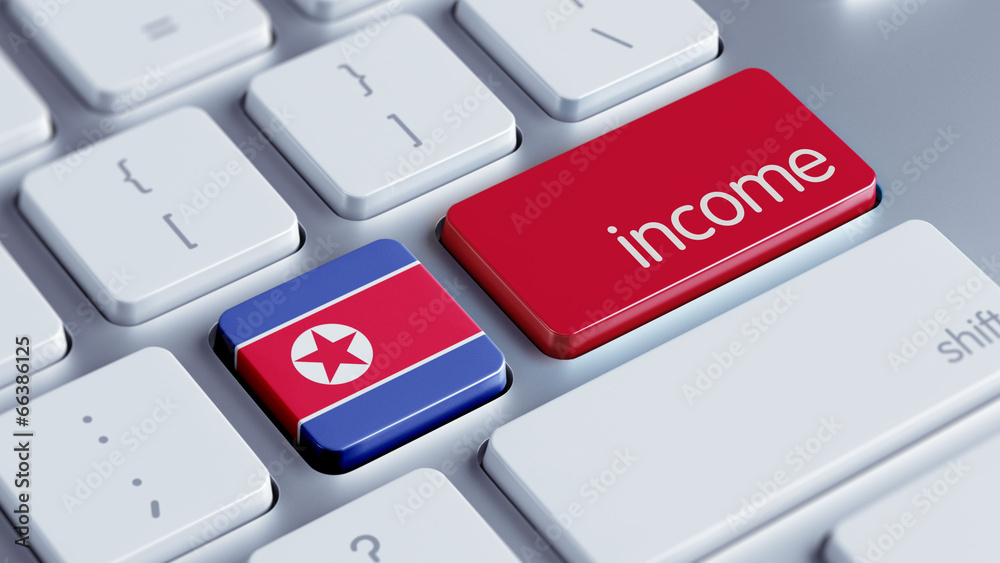 Fototapeta premium North Korea Income Concept