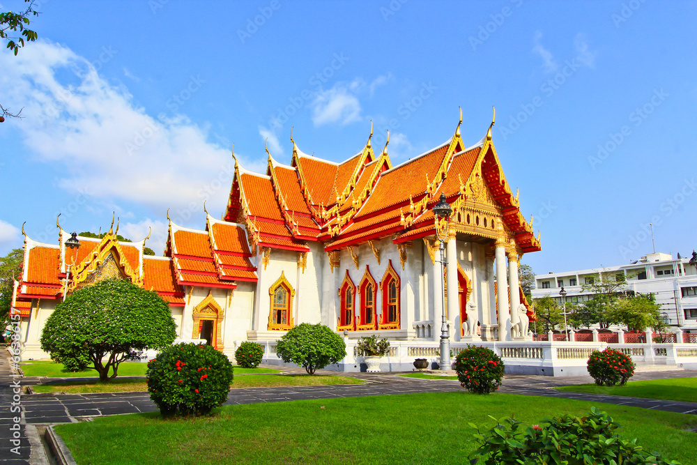 Wat Benchamabophit in Bangkok of Thailand