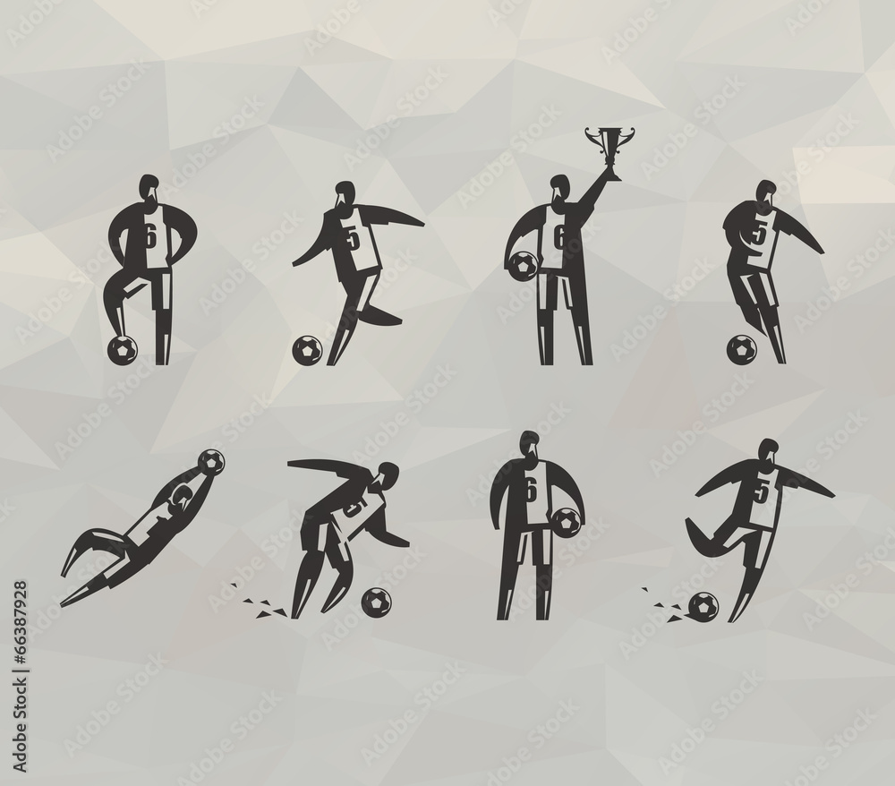 Soccer players. Vector format