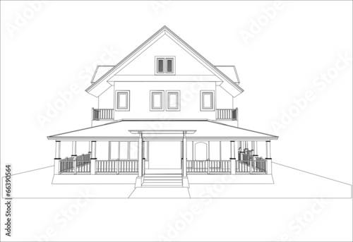 sketch design of house,vector