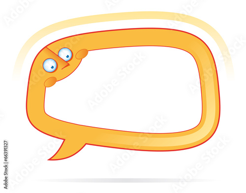 speech bubble character