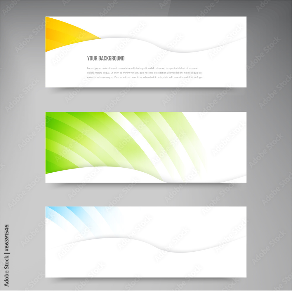 Fototapeta premium Set of modern vector banners with lines