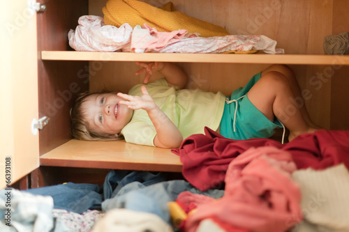  Baby girl is in the closet photo