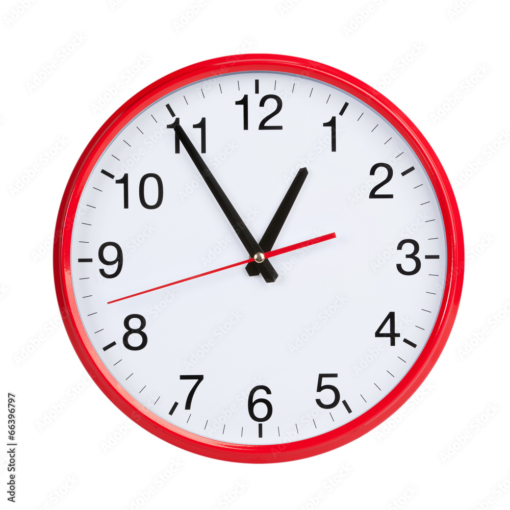 Almost an hour on a round clock face Almost an hour on a round clock face