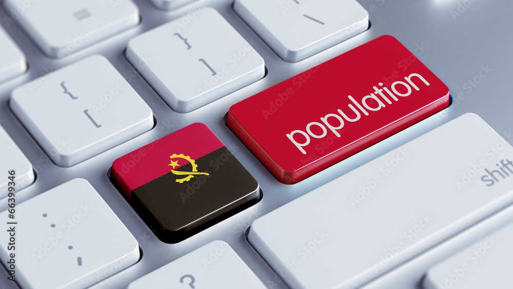 Fototapeta premium Angola Population Concept.
