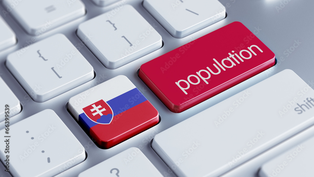 Fototapeta premium Slovakia Population Concept.