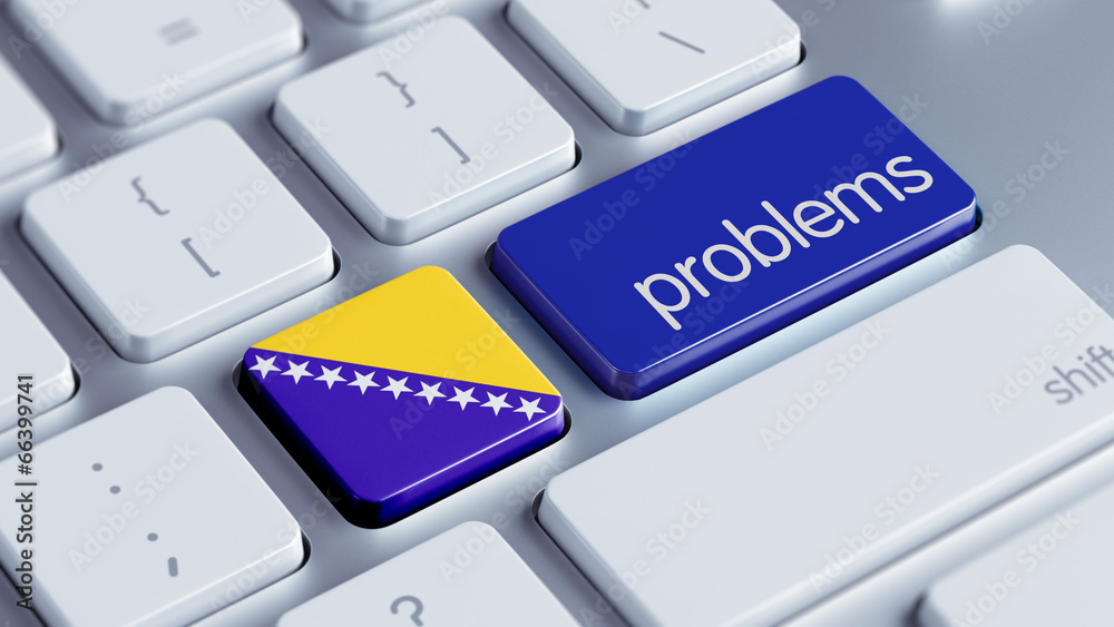 Fototapeta premium Bosnia and Herzegovina. Problems Concept