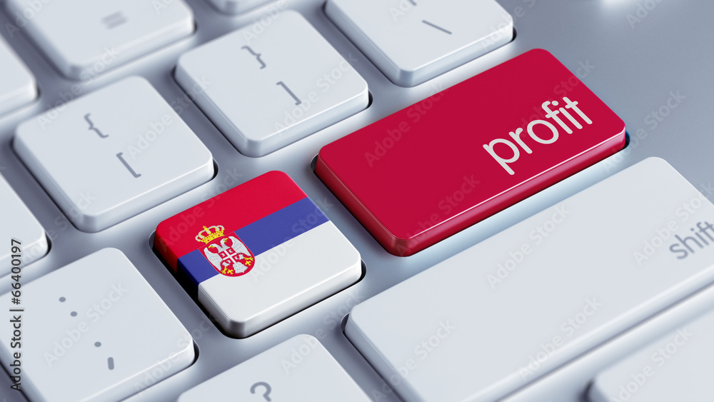 Fototapeta premium Serbia Profit Concept.