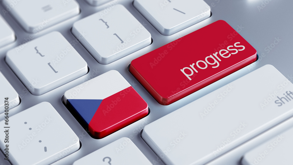 Fototapeta premium Czech Republic Progress Concept