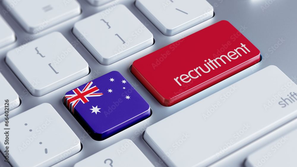 Fototapeta premium Australia Recruitment Concept