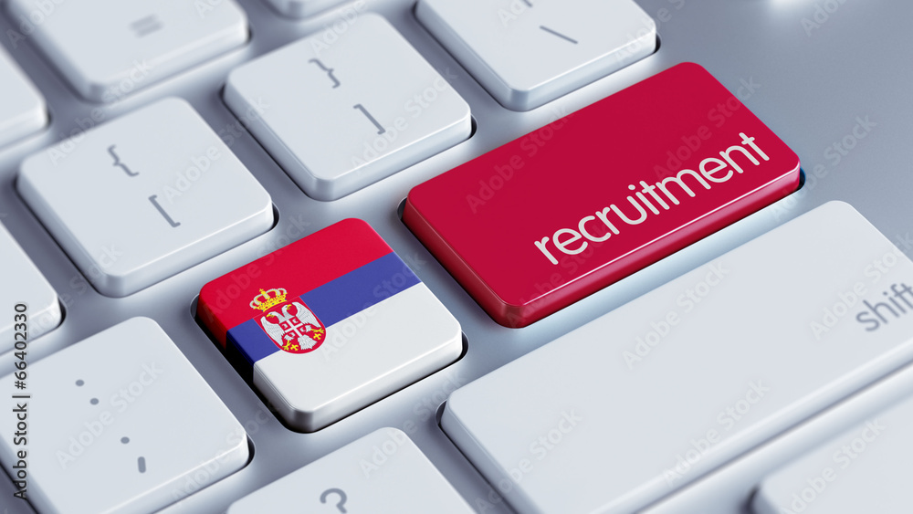 Fototapeta premium Serbia Recruitment Concept