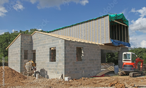 chantier de construction d'une maison photo