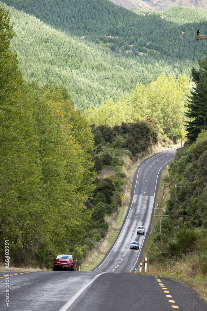 Highway on North Island New Zealand