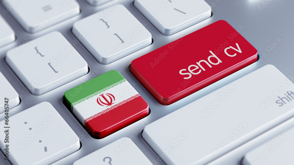 Fototapeta premium Iran Send CV Concept