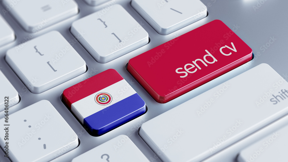 Fototapeta premium Paraguay Send CV Concept