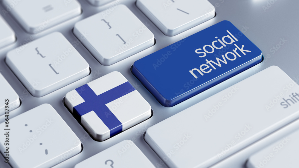 Fototapeta premium Finland Social Network Concept.