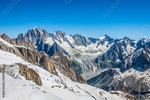 Obraz na płótnie Mont Blanc massif in the French Alps Chamonix Mont Blanc w salonie