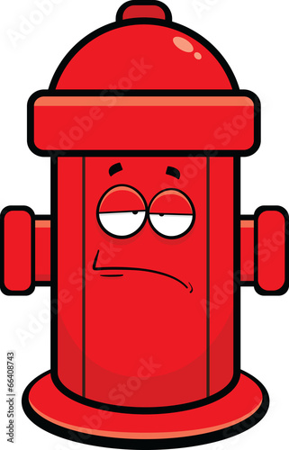 Cartoon Fire Hydrant Tired