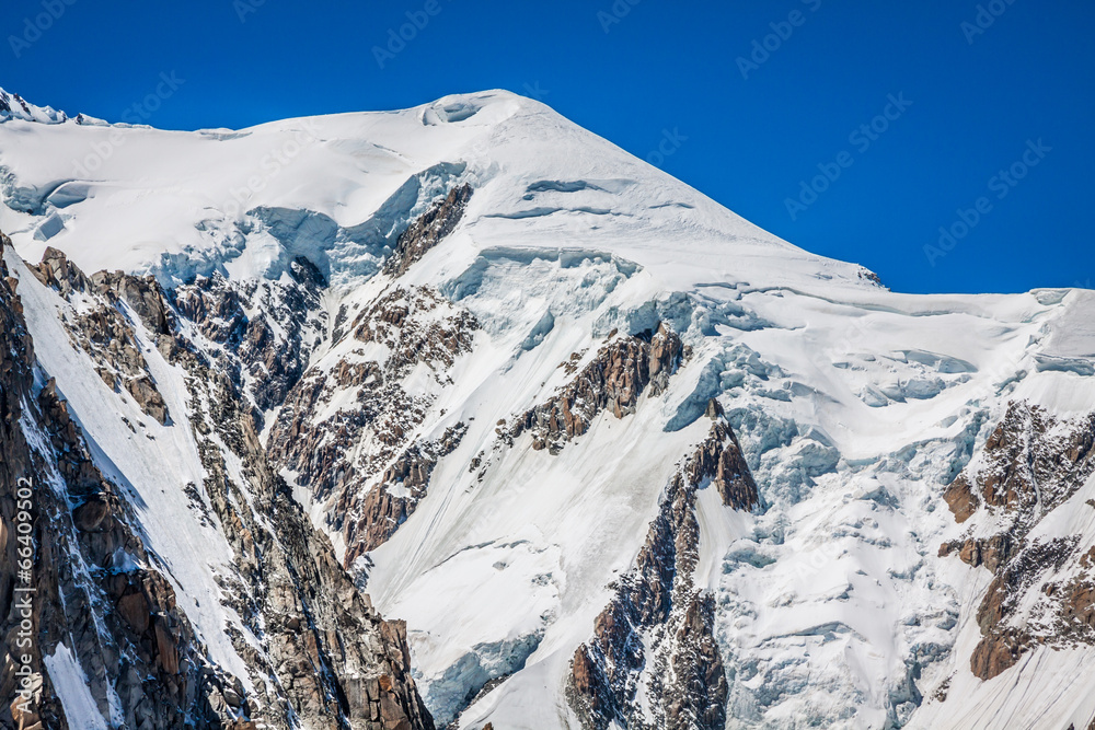 Mont Blanc massif in the French Alps Chamonix Mont Blanc