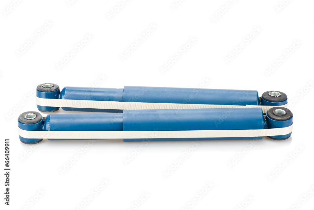 car shock absorber isolated on white background car shock absorber isolated on white background