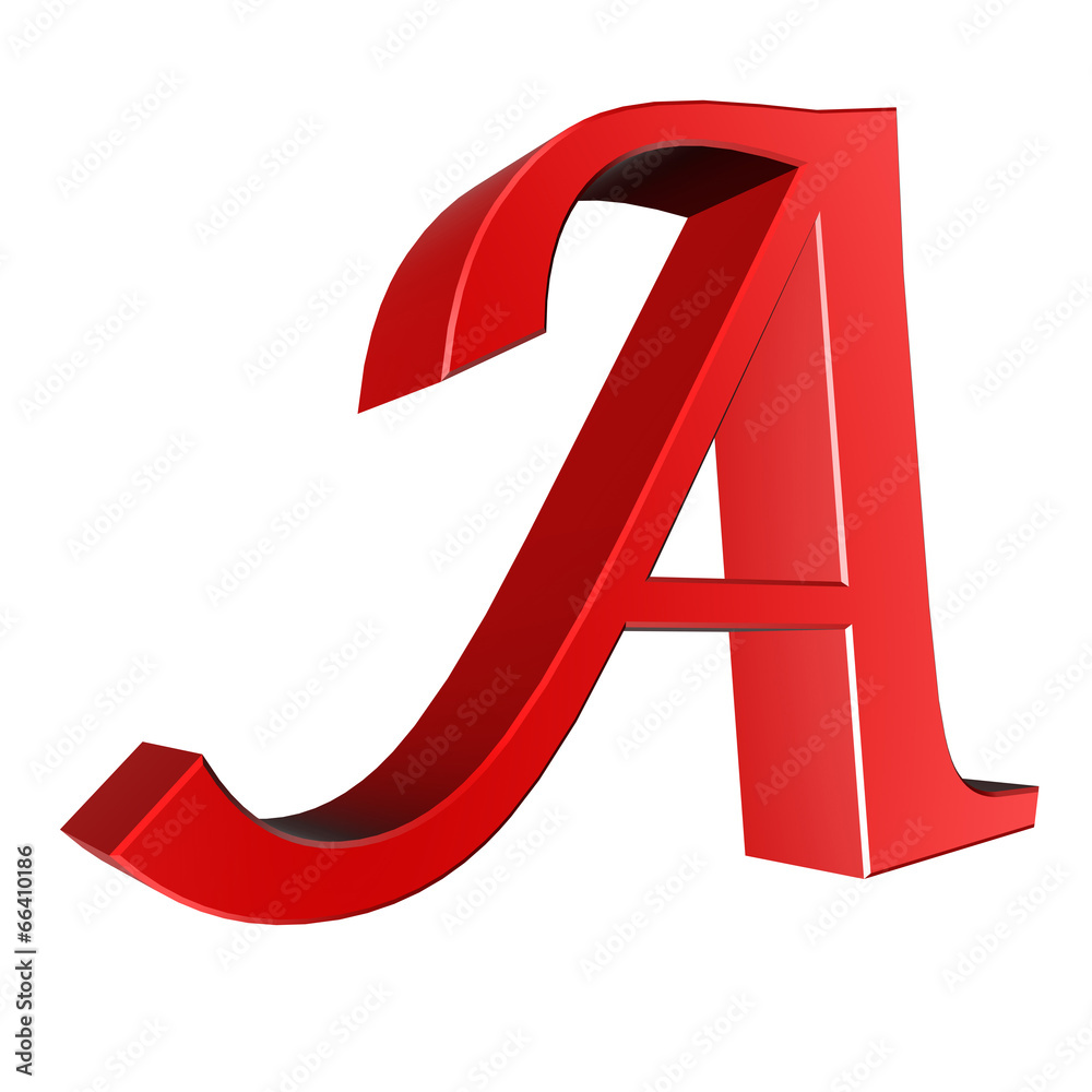 3d letter collection - A 3d letter collection - A