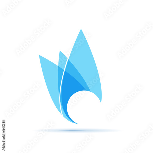 Vector Logo natural gas. Abstract shape