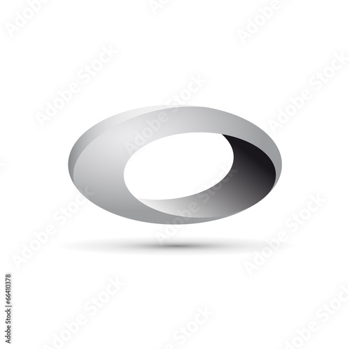 Vector Logo metal pipe, hole. Abstract shape
