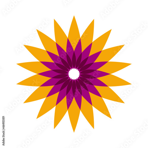Vector logo flower, abstract shape