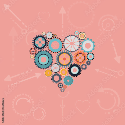 Perfect heart concept in flat design