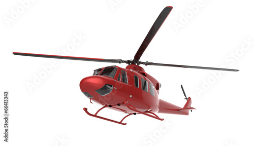 Helicopter isolated on white background