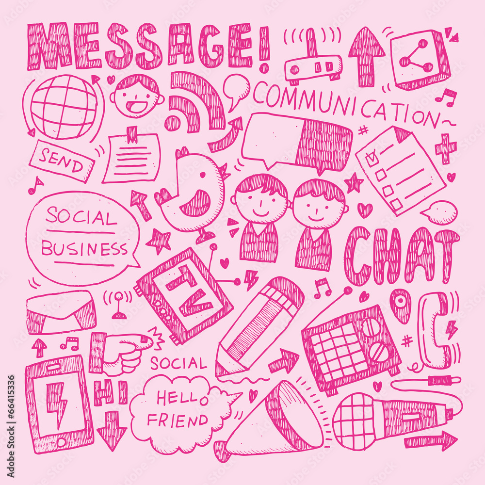 doodle communication background doodle communication background