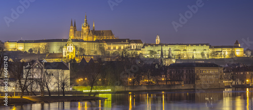 Old city in Prague in twilights