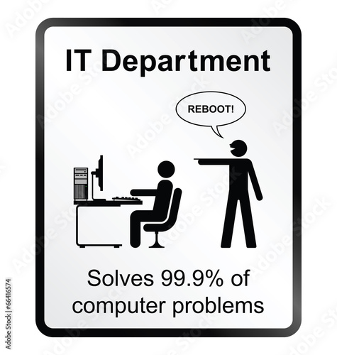IT Department Information Sign