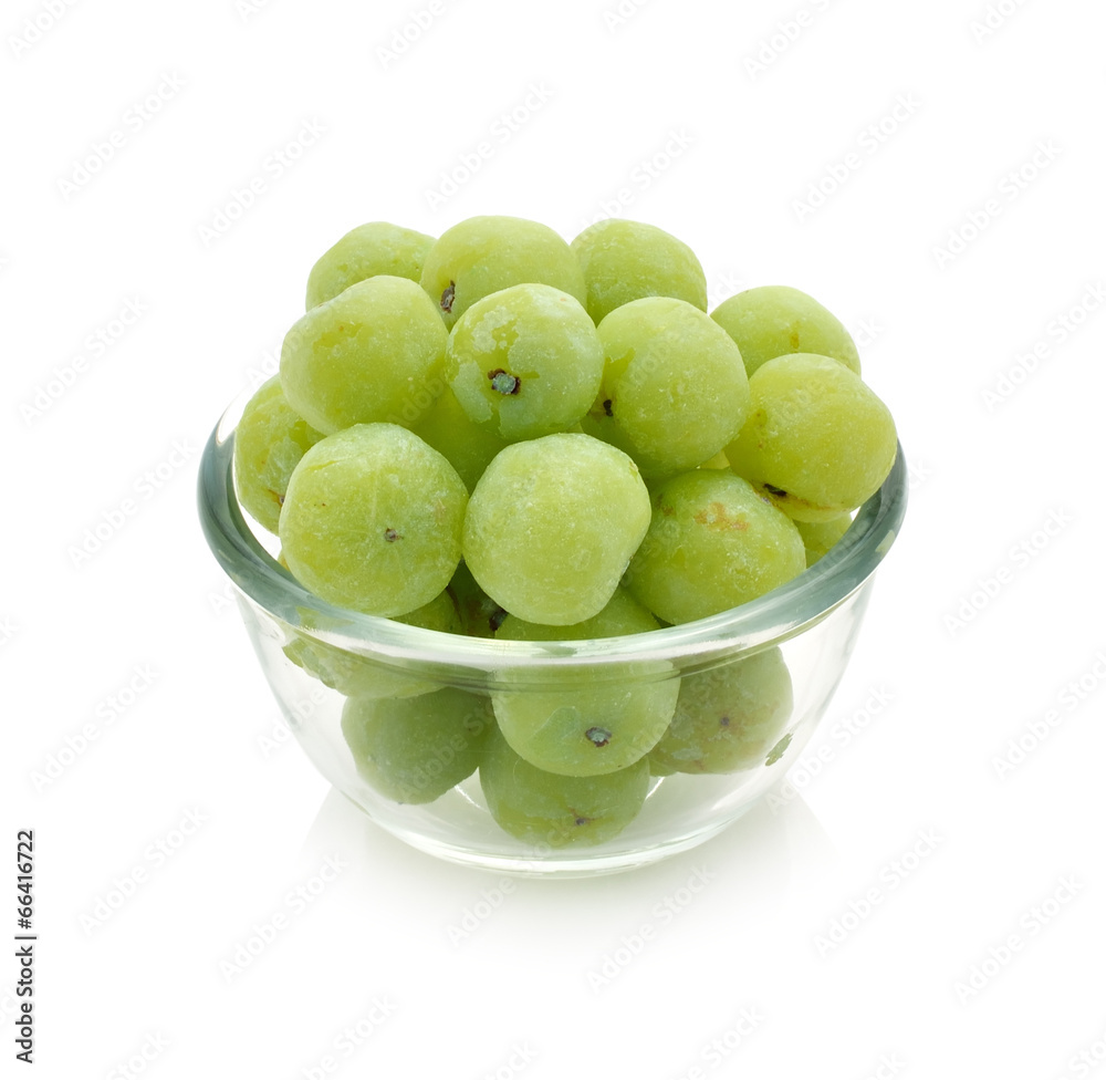 Indian gooseberries on white background Indian gooseberries on white background