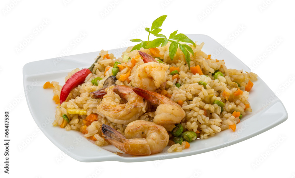 Fried rice with shrimps Fried rice with shrimps