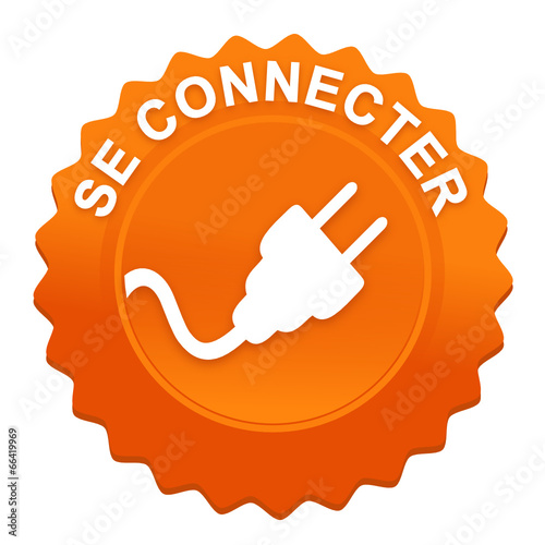 se connecter sur bouton web denté orange