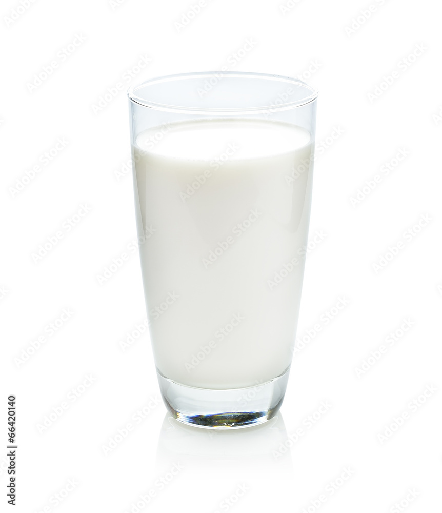 glass of milk isolated on white glass of milk isolated on white
