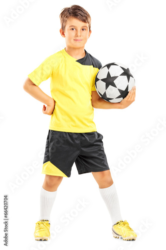 Male junior athlete holding a football © Ljupco Smokovski