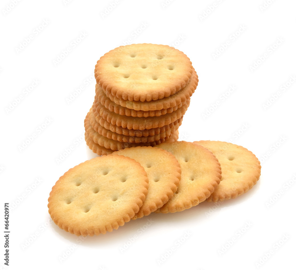 crackers on white background crackers on white background