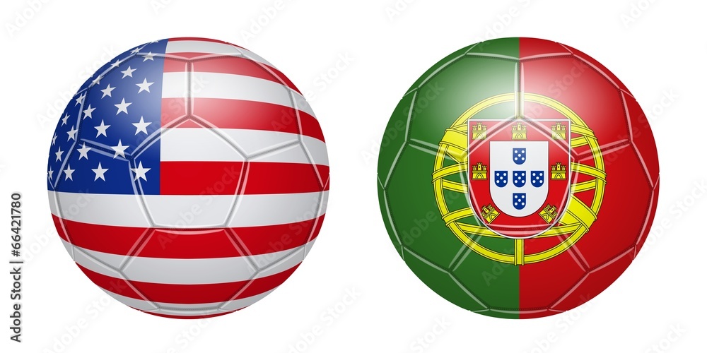Naklejka premium Football. United States Portugal